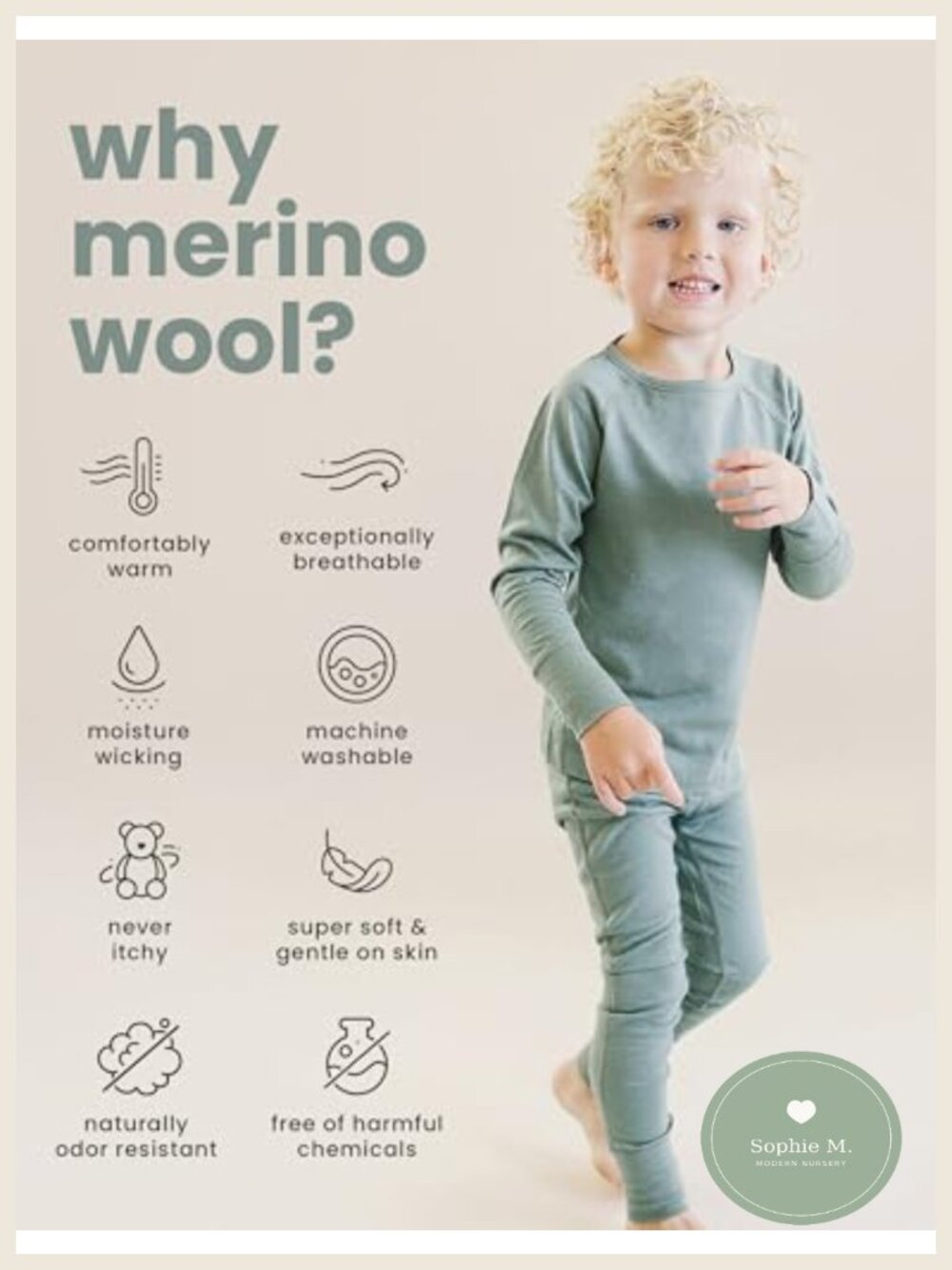 Kids Merino Wool Leggings Thermal Base Layer Bottoms - Picture 4 of 6